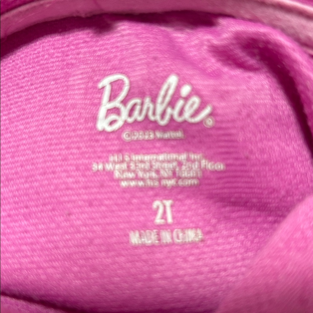Barbie Embossed Pink Hoodie Size 2T - Picture 5 of 6